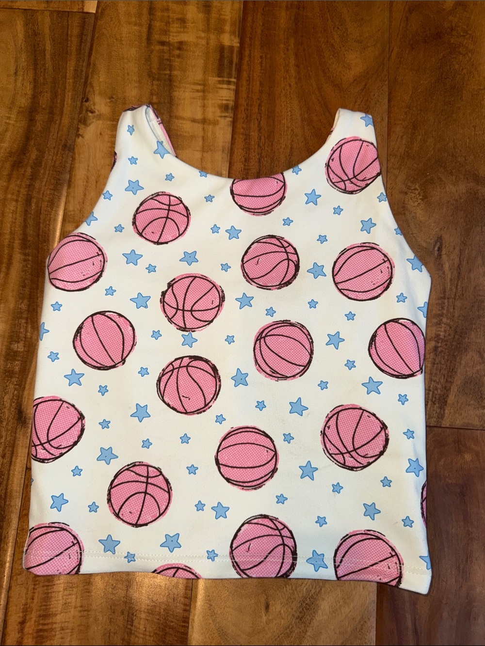 SweetHoney Pink & White Basketball Print Pajama Tank Top & Skirt Set - Picture 4 of 8